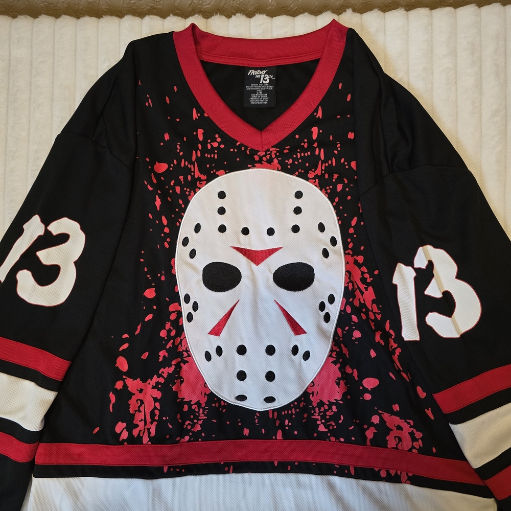 Friday the 13th Red and Black Jersey - Picture 2 of 8